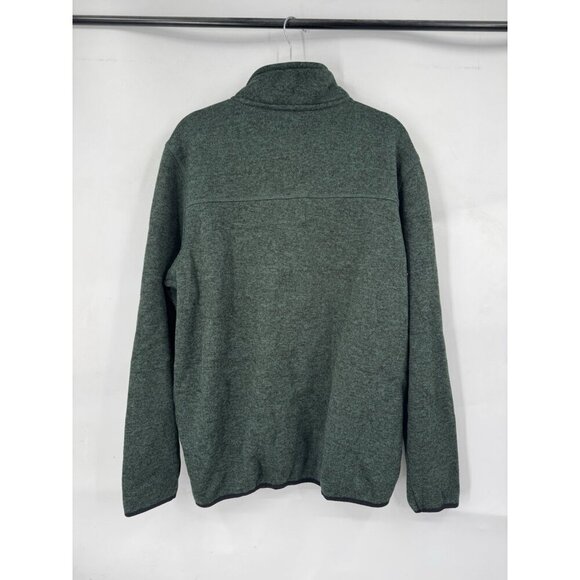Eddie Bauer Pullover Men Large Green Quarter Zip Fleece Lined Gorpcore Outdoor - Picture 2 of 8